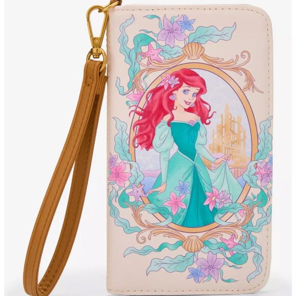 Loungefly Disney The Little Mermaid Ariel Portrait Mini Backpack and Wallet NWT - Picture 6 of 9